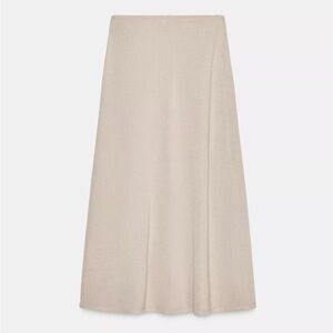 Zara high-waisted soft midi skirt